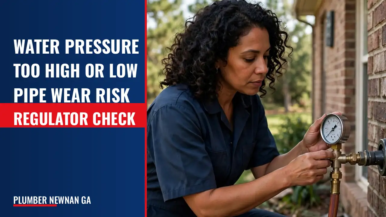 How does water pressure relate to fixture performance, pipe wear, and the need for a pressure regulator?