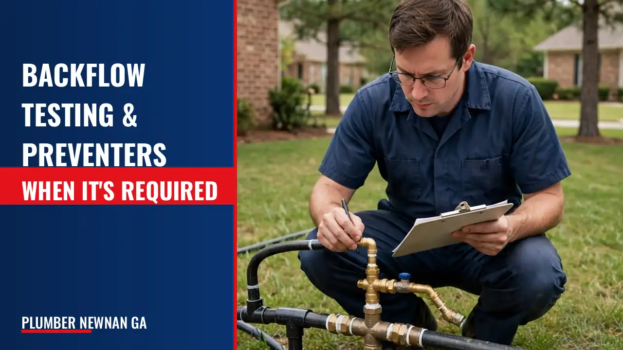 What is backflow prevention, and when is testing or a backflow preventer required?