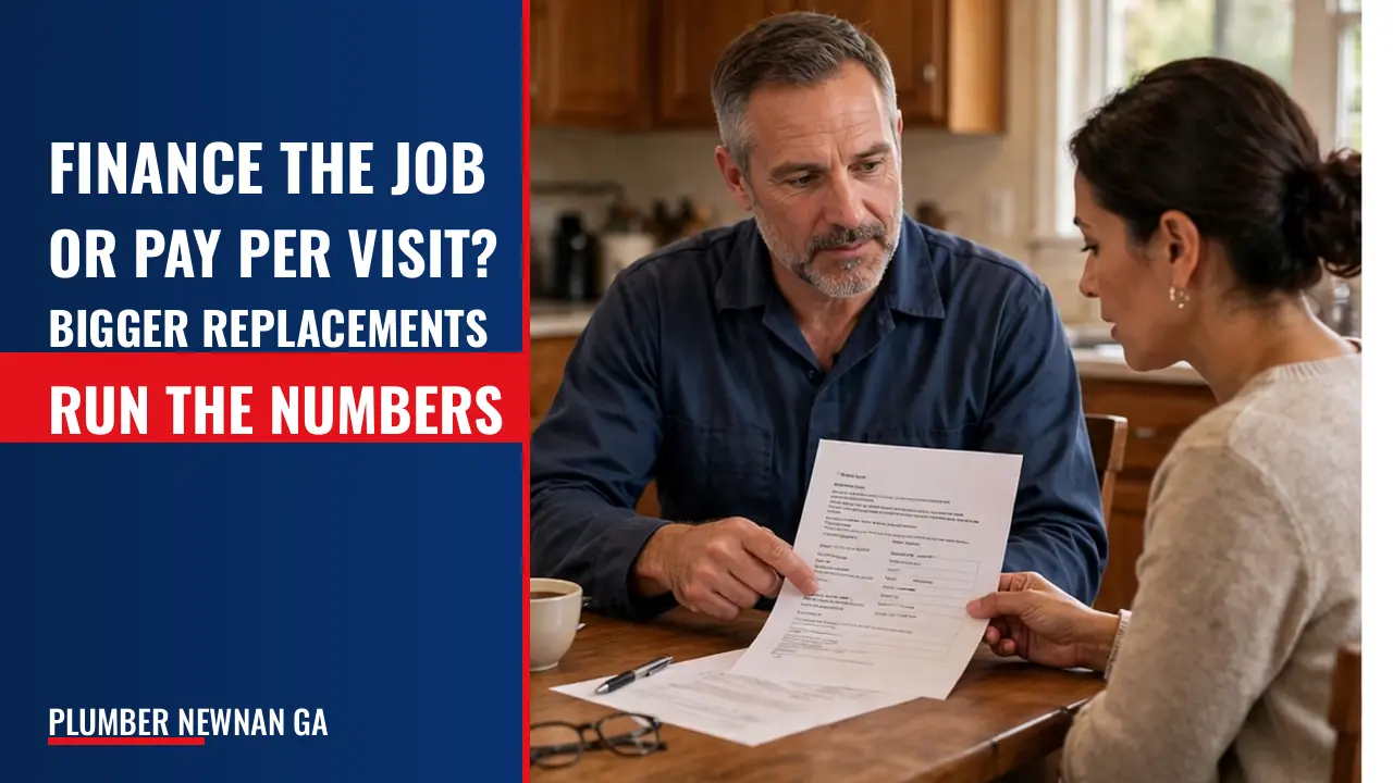 Whether to finance a larger replacement or pay per job.